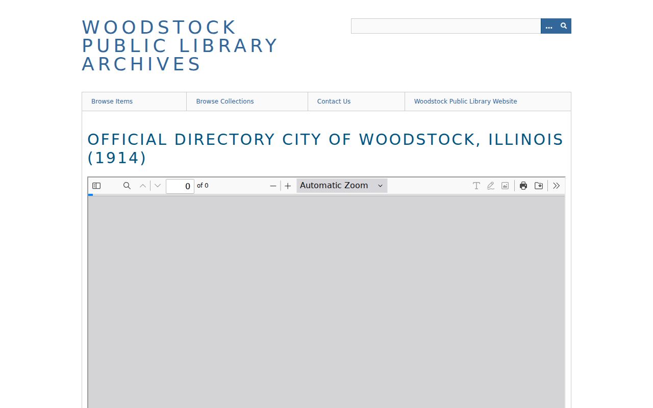 Digitized 1914 Official Directory of Woodstock