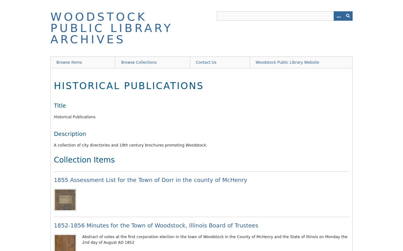 Historic Woodstock collection that revealed a 1909 directory reference