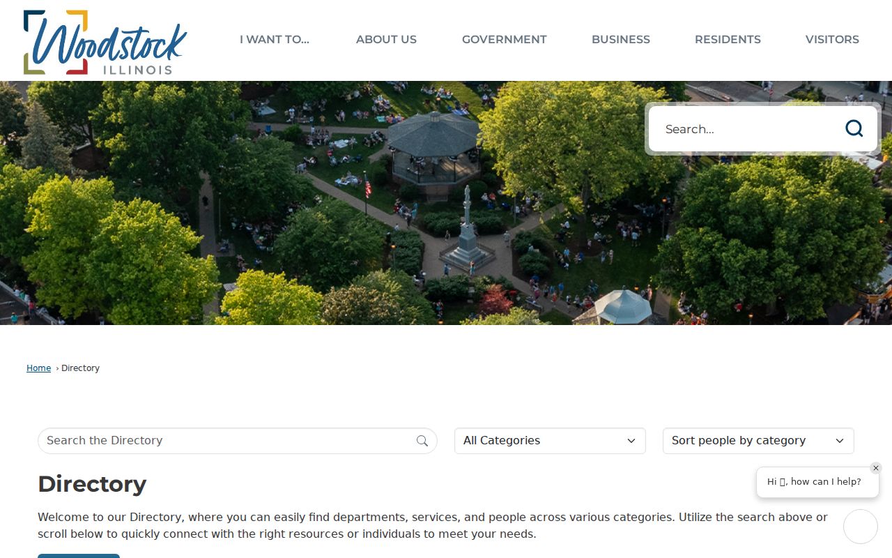 Woodstock city staff directory search