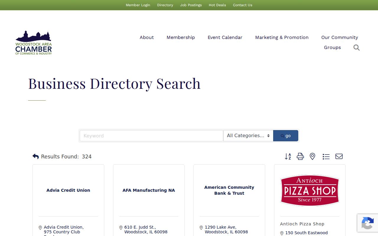 Woodstock neighbors directory Chamber organization search